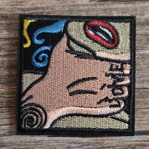 Love Choke Pop Art Comic 90's Embroidered Iron on Patch